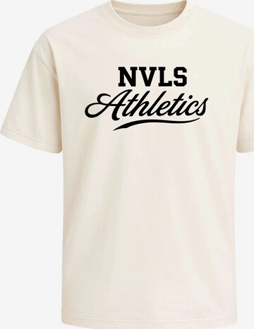 Neverless Shirt 'NVLS Athletics' in Beige: front
