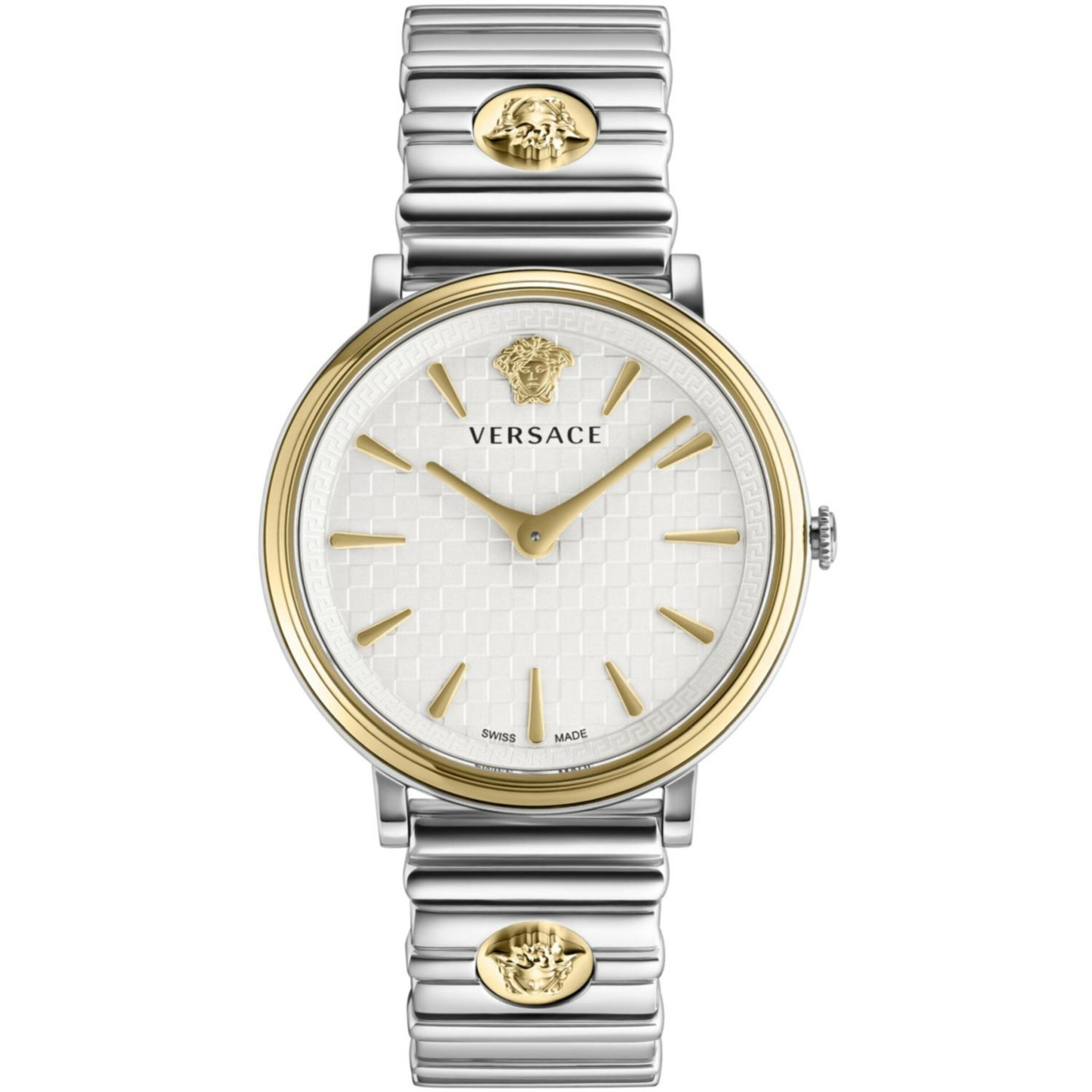 VERSACE Analoog horloge 'V-CIRCLE ' in de kleur Goud / Zilver, Productweergave