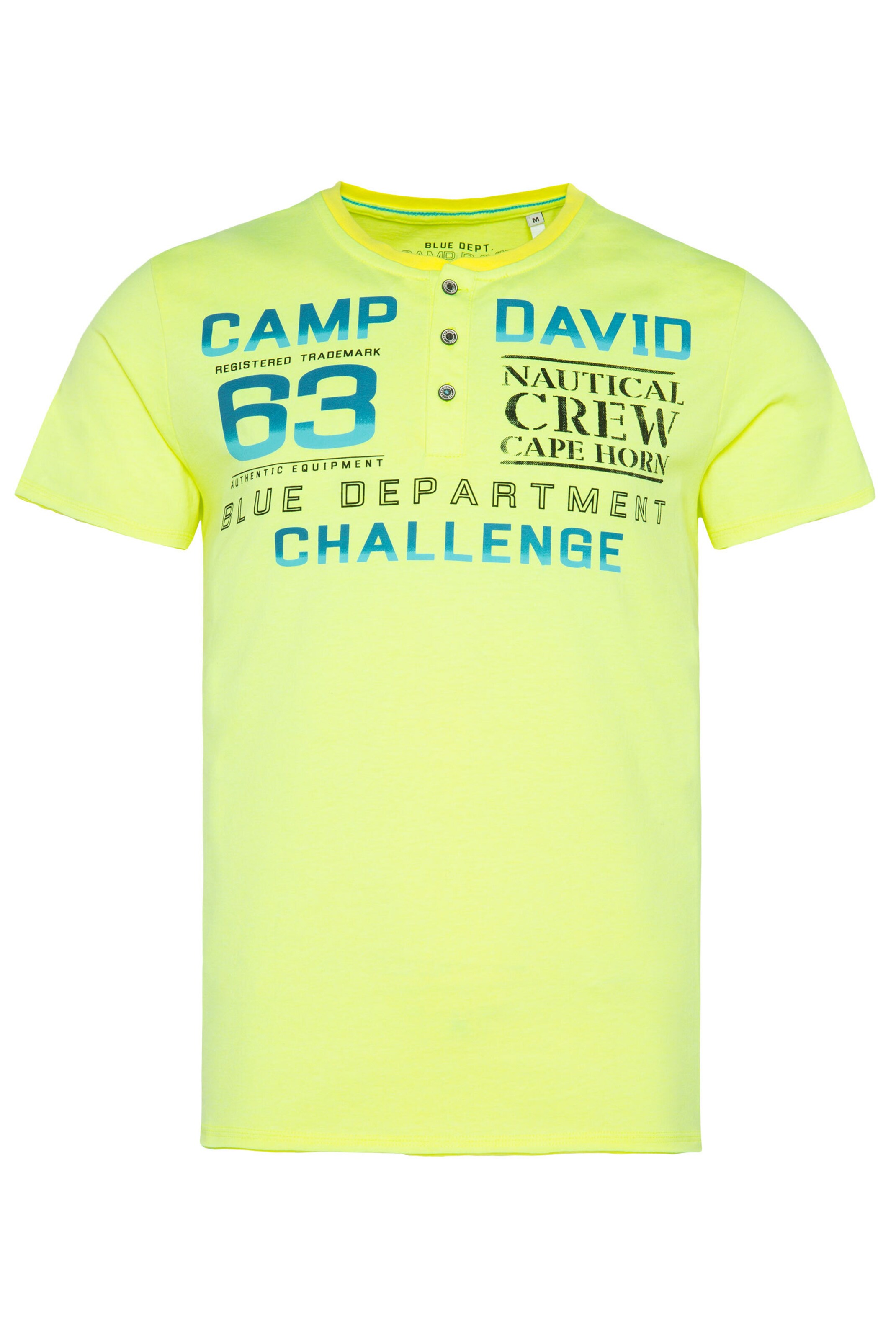 Männer Große Größen CAMP DAVID Shirt in Gelb - SH07072 Männer Große Größen CAMP DAVID Shirt in Gelb - SH07072