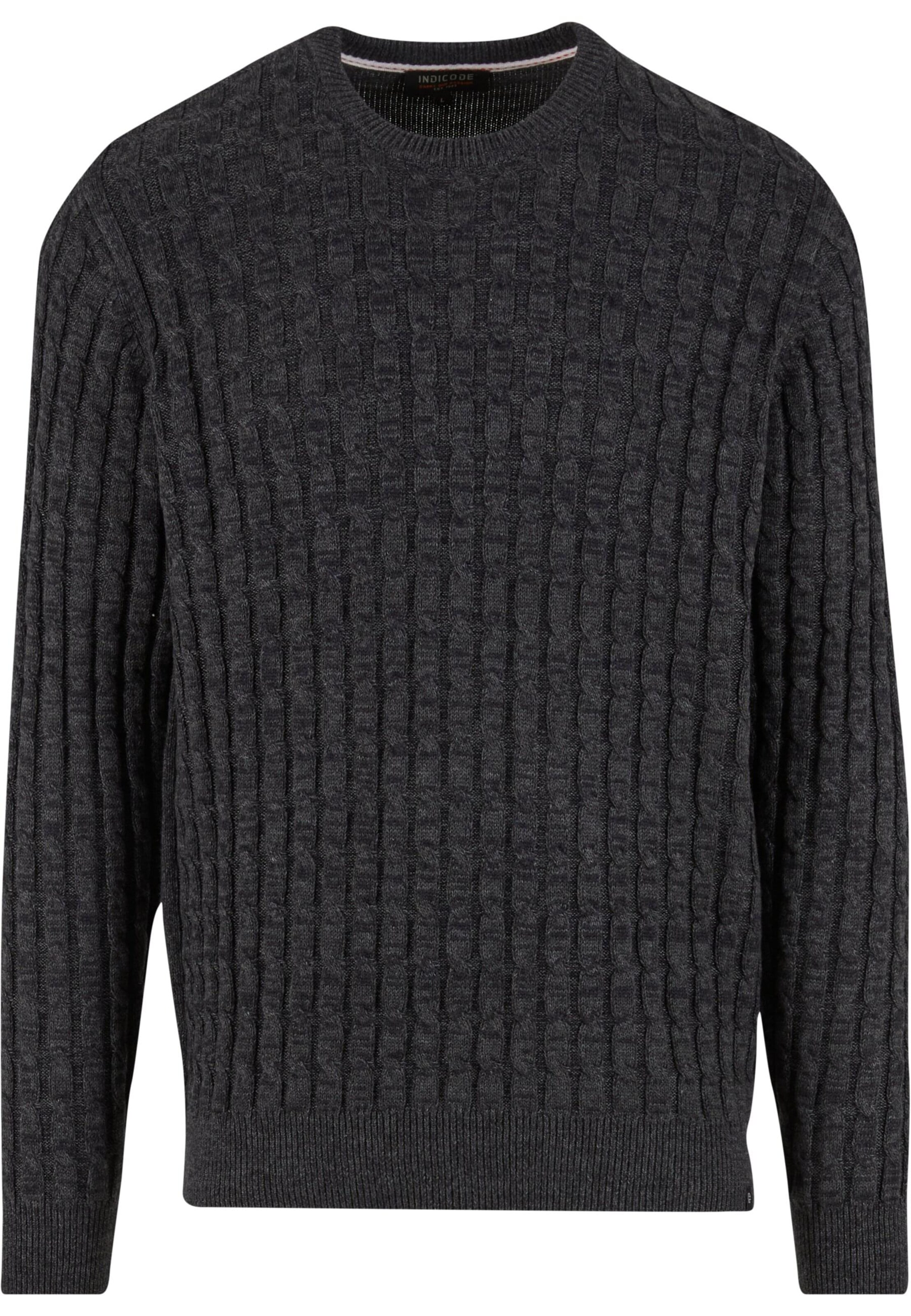 INDICODE JEANS Svetr 'Trevin' – šedá: přední strana