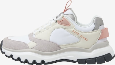 Sneaker bassa Pepe Jeans di colore beige / grigio / rosa pastello / bianco, Visualizzazione prodotti