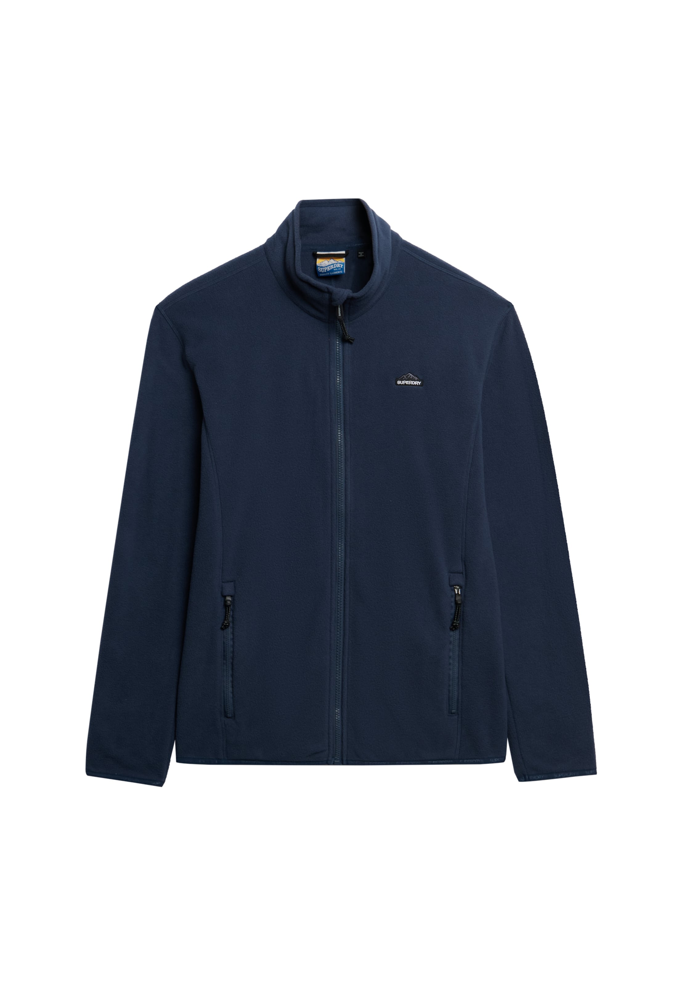 Superdry Fleece jas in Blauw: voorkant