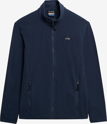 Veste en polaire Superdry en bleu : devant