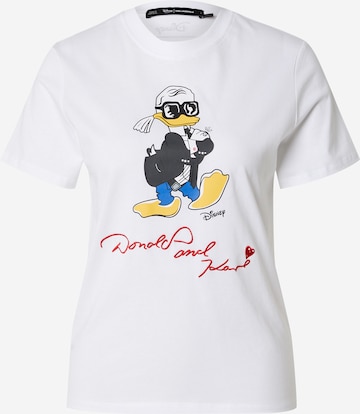Maglietta 'Disney x KL' di Karl Lagerfeld in bianco: frontale