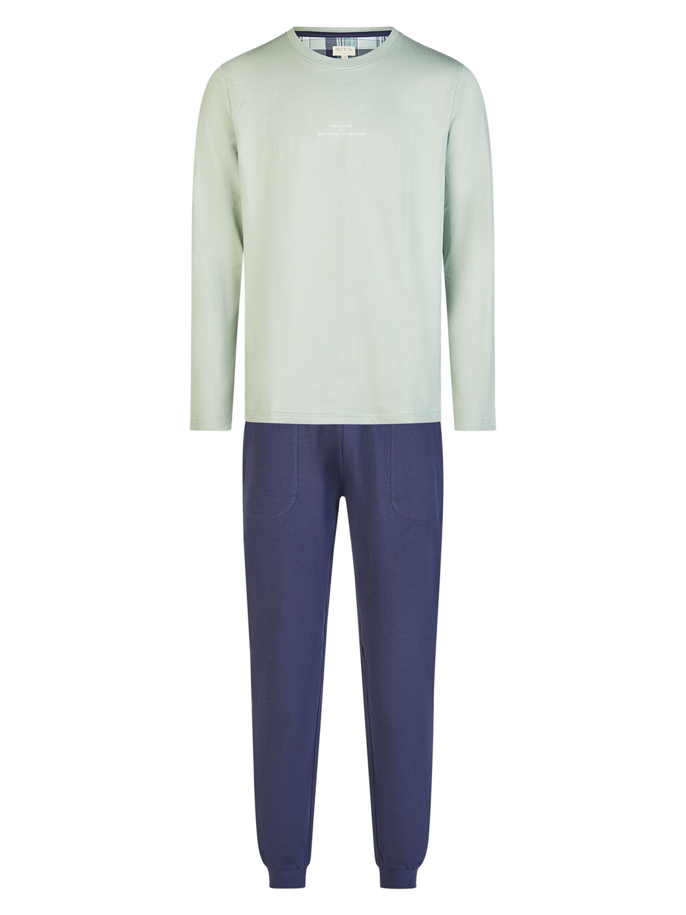 Pyjama long 'Weekend Collection' Phil & Co. Berlin en vert : devant