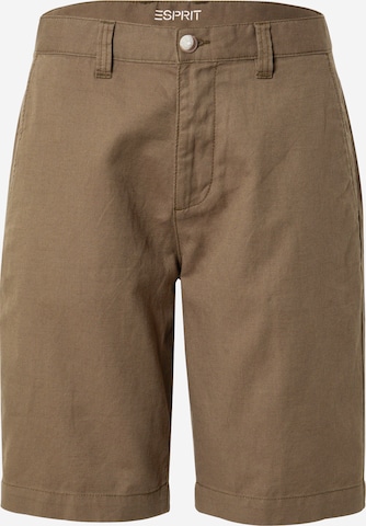 ESPRIT Chino Pants in Green: front