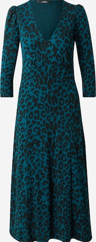 Robes en maille Wallis Curve en bleu : devant