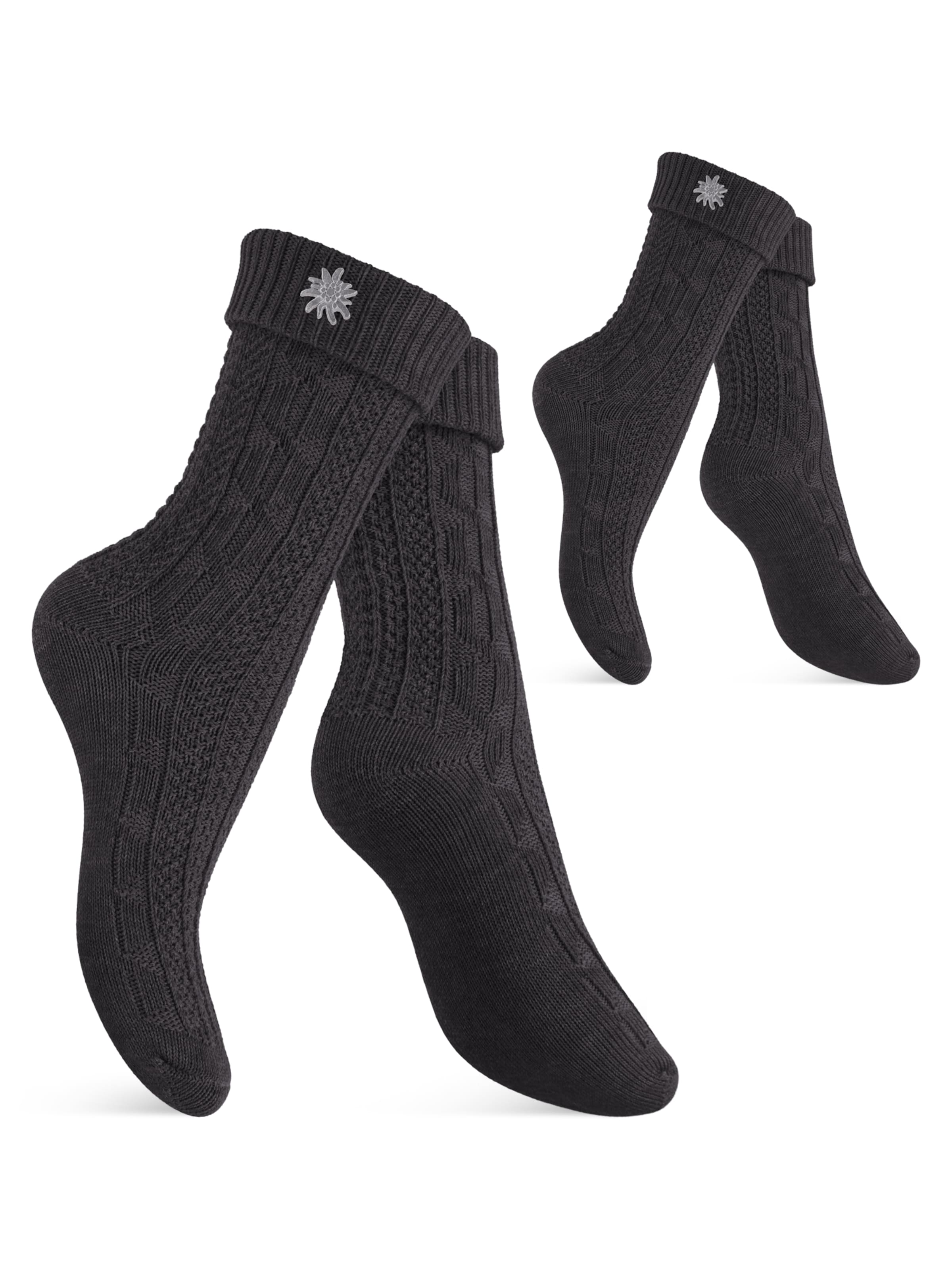 celodoro Trachtensocken 'Tradition'‌‌‌‌‌ in Grau: Vorderseite