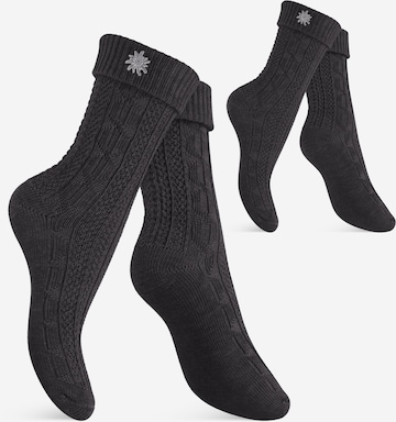 celodoro Trachtensocken 'Tradition' in Grau: Vorderseite