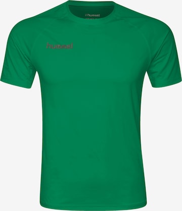 Hummel - Camiseta funcional en verde: frente