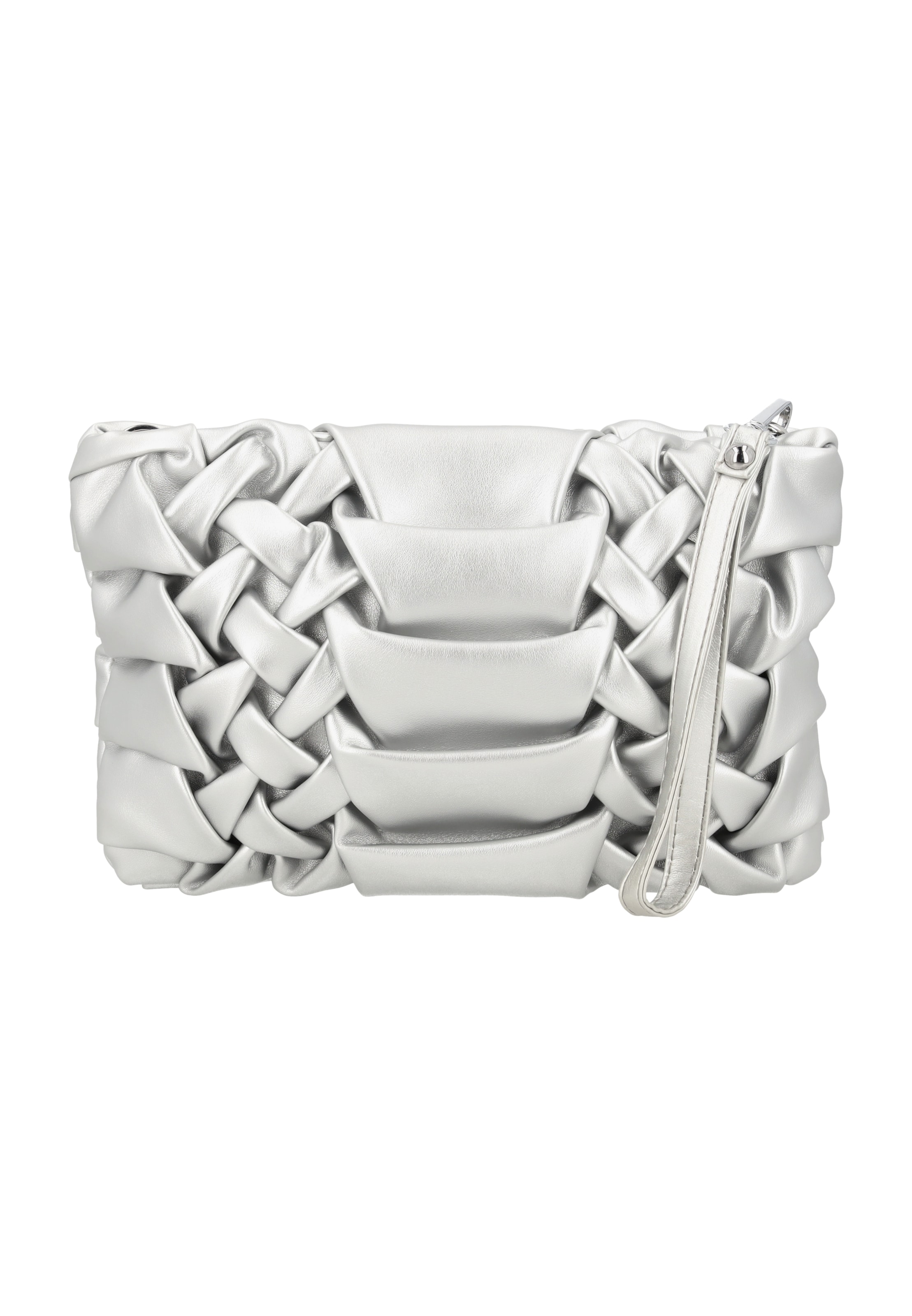 NAEMI Clutch in Zilver: voorkant