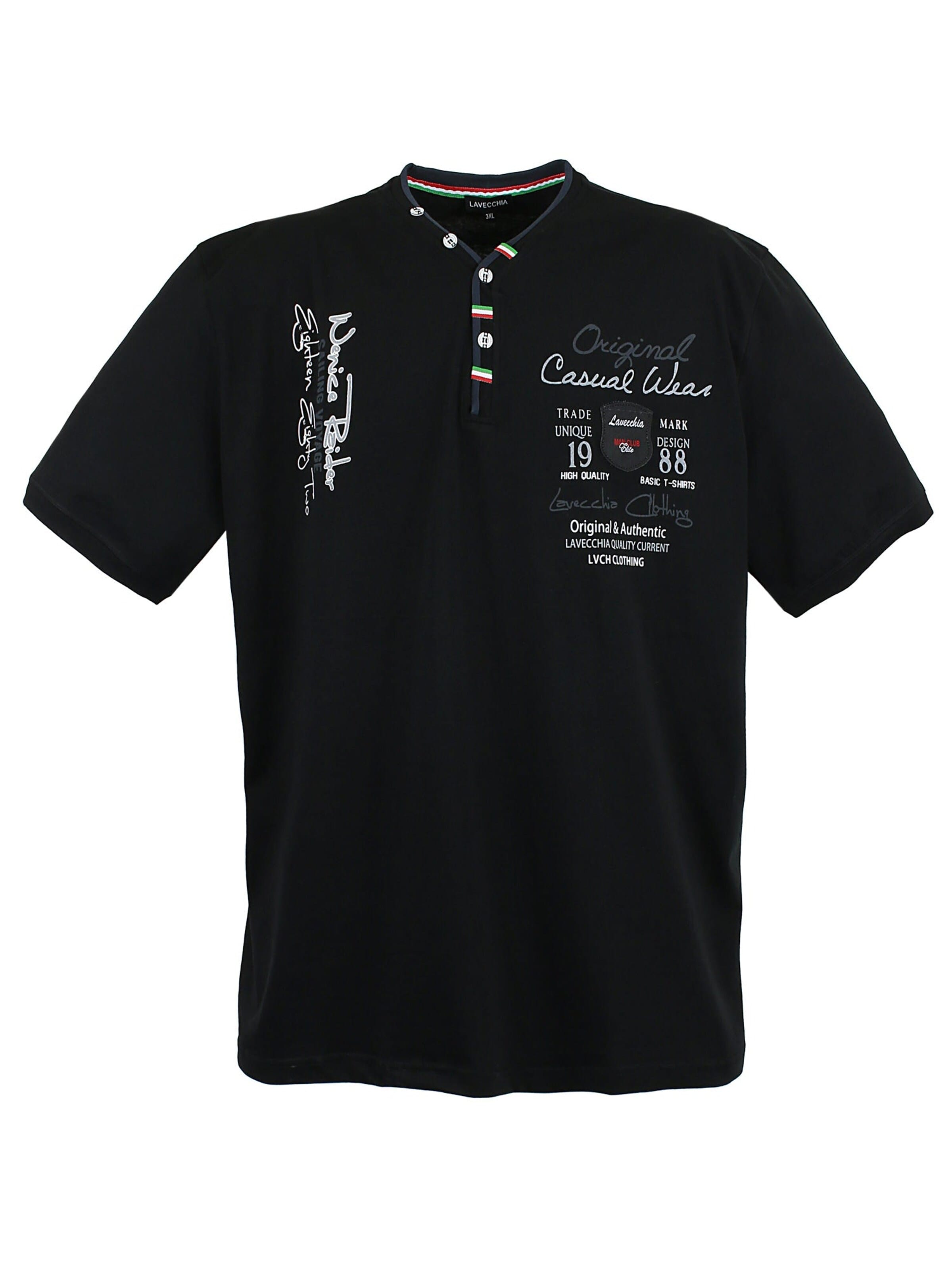 Lavecchia T-shirt 'LV-2042 Übergrößen' i svart: framsida