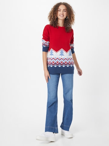 Fashion Union Пуловер 'FAIRISLE' в червено