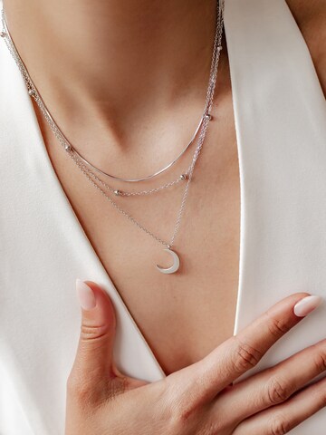 Hey Happiness Kette 'Mond Set' in Silber