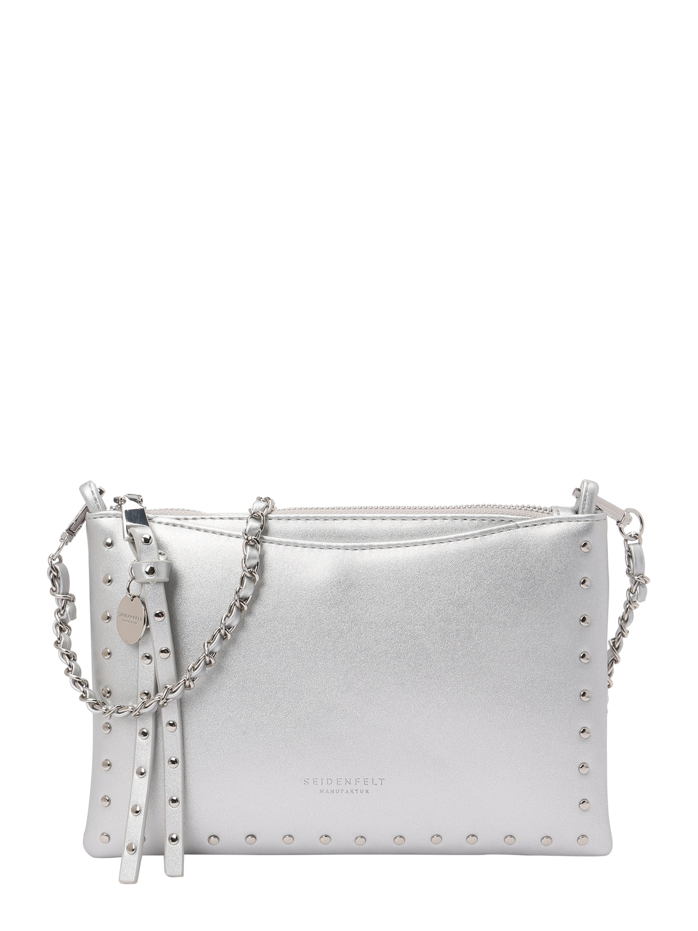 Borsa a tracolla 'Senja' di Seidenfelt in argento: frontale