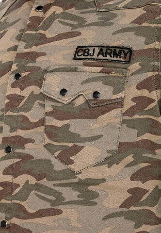CIPO & BAXX Regular fit Button Up Shirt 'Army' in Beige
