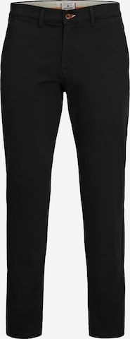 JACK & JONES - regular Pantalón chino 'Ollie Jagger' en negro: frente