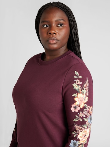 ONLY Carmakoma Sweatshirt 'CARSonny' in Rot