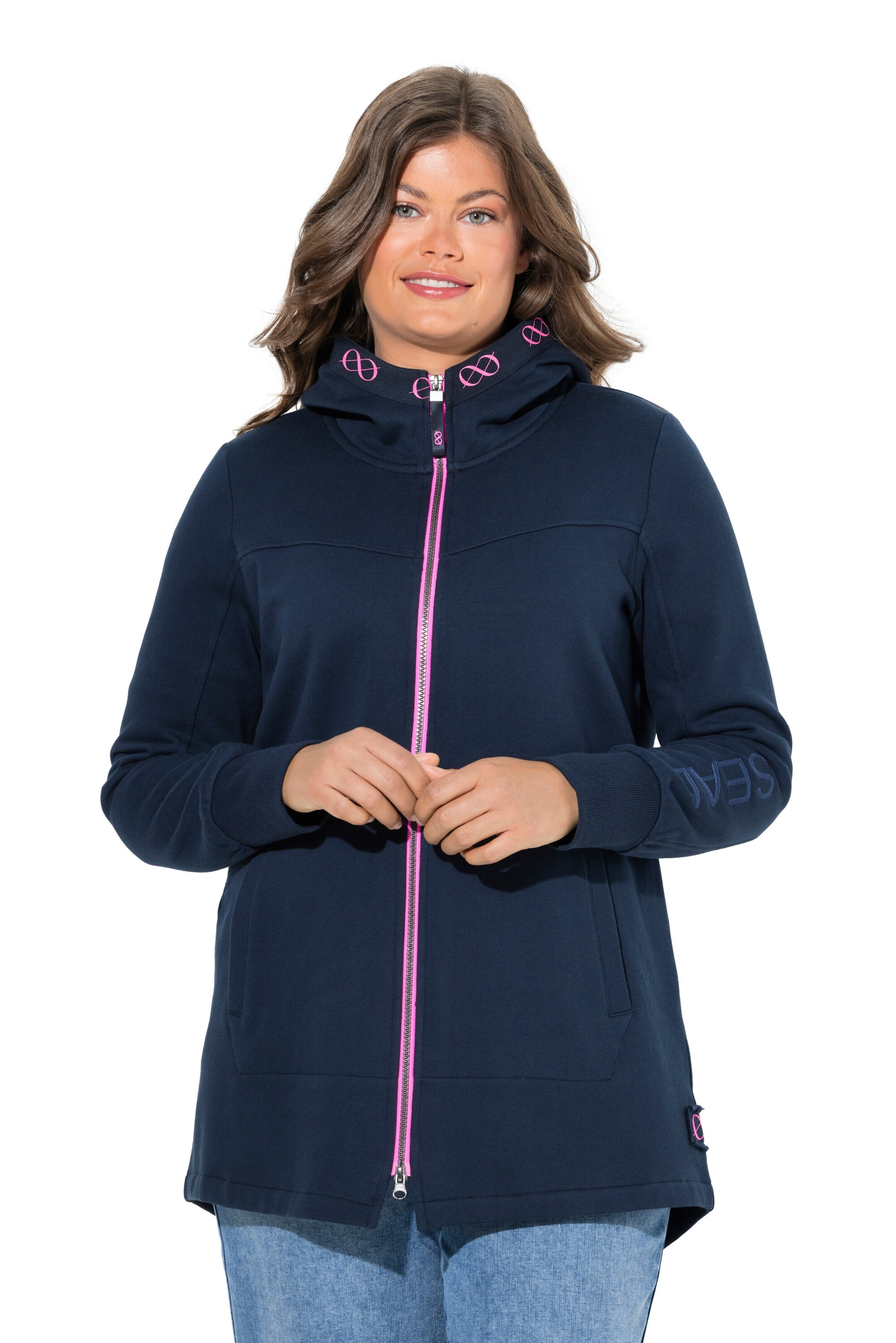 LAURASØN Sweatvest in Blauw: voorkant