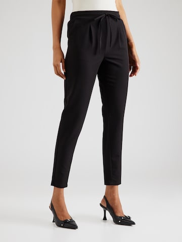 VERO MODA Tapered Pleat-Front Pants 'AVA' in Black: front