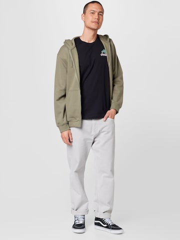 WEEKDAY Zip-Up Hoodie in Green