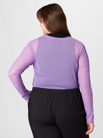 Noisy May Curve Shirt 'JUDITH' in Purple