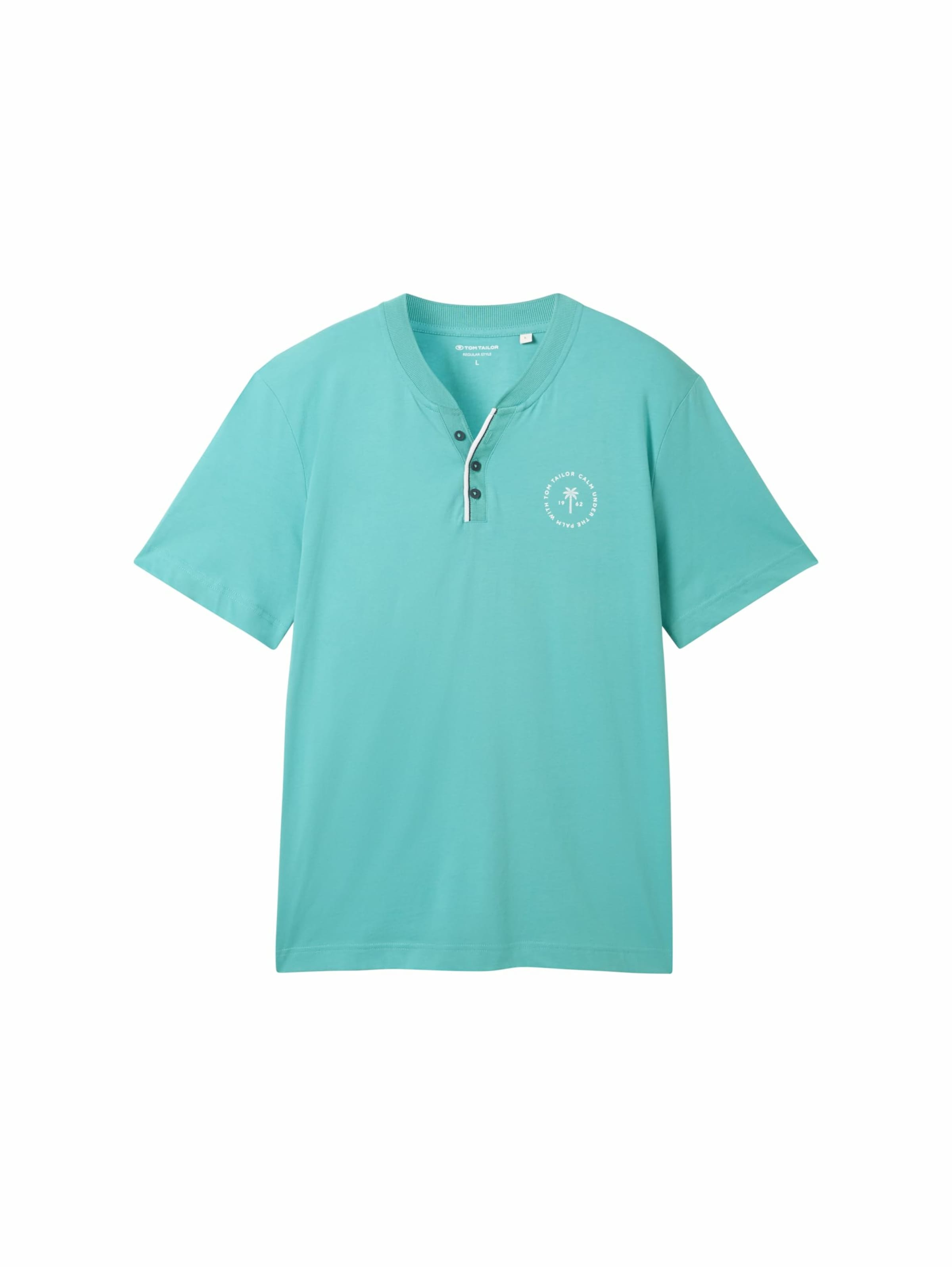 TOM TAILOR Shirt in Turquoise / White, Item view