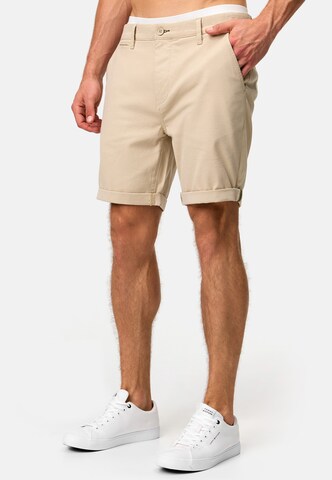 INDICODE JEANS Regular Chino trousers 'Buddy' in Beige