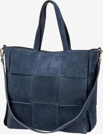 ABRO Shopper 'Chessboard Suede' in Blue