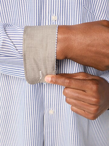 Next Regular fit Button Up Shirt in Blue
