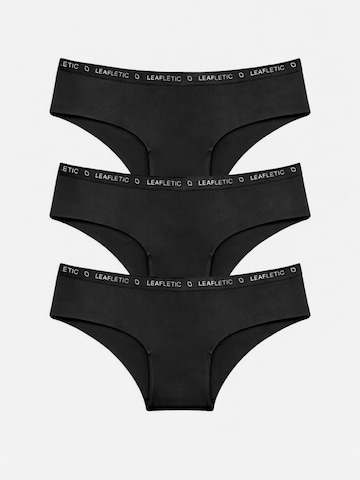 LEAFLETIC Panty‌ in Schwarz: Vorderseite