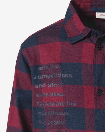 s.Oliver Regular fit Button Up Shirt in Red