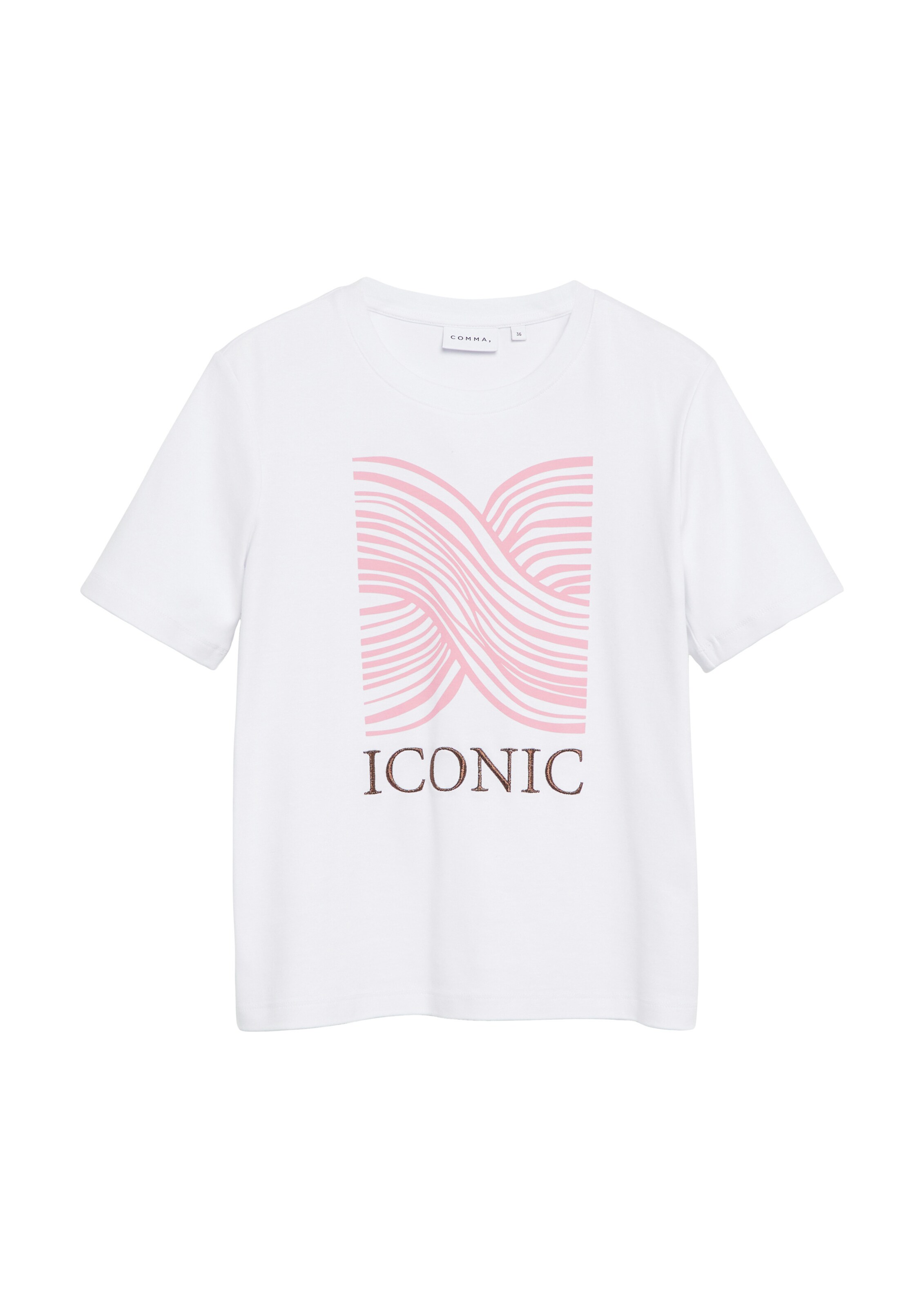 COMMA T-Shirt in Weiß: Vorderseite
