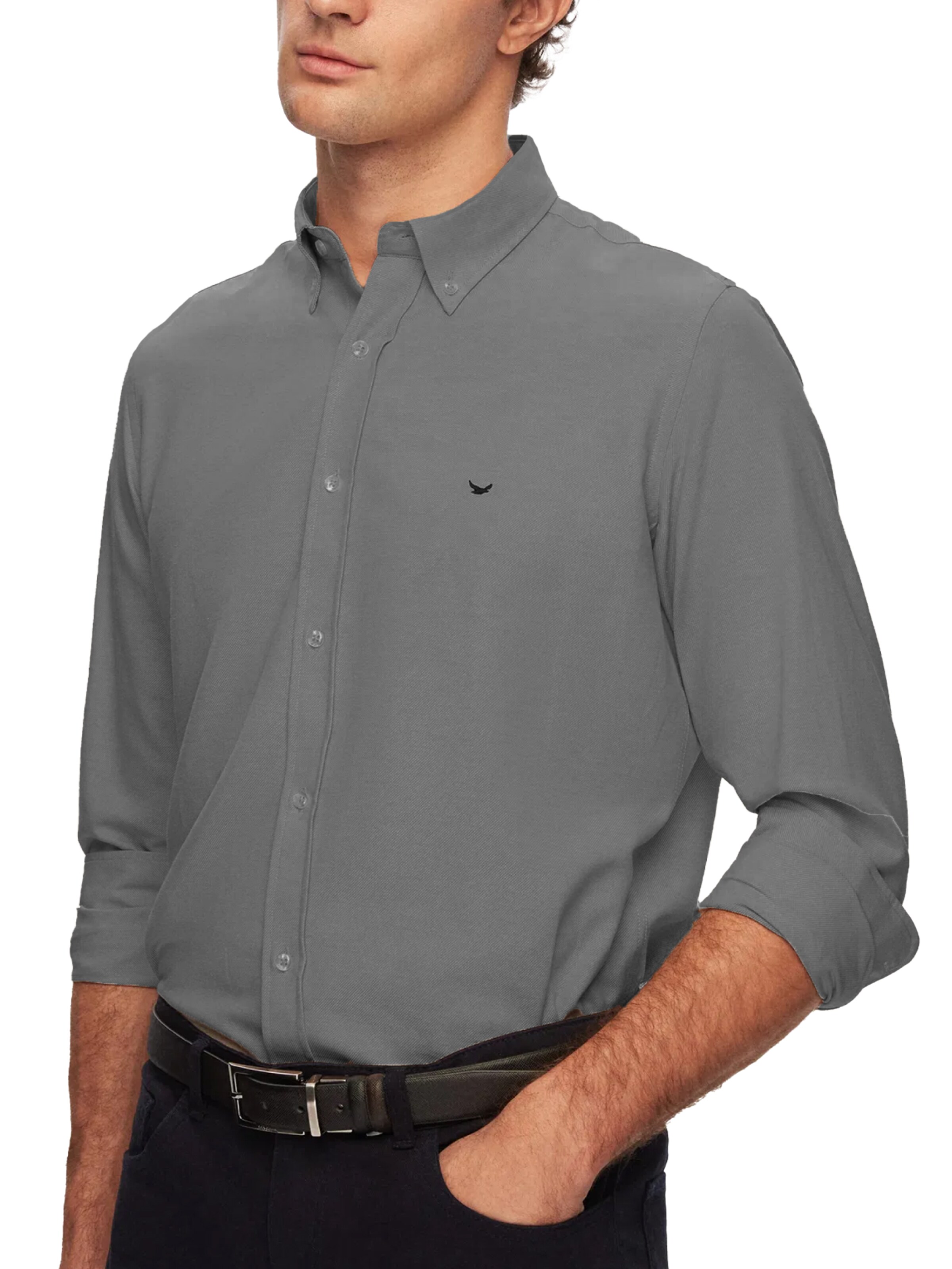D’S Damat Regular fit Button Up Shirt in Grey