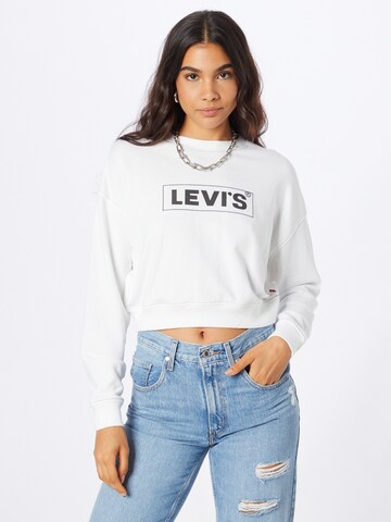 LEVI'S ® Sweatshirt 'Graphic Laundry Crew' i vit: framsida