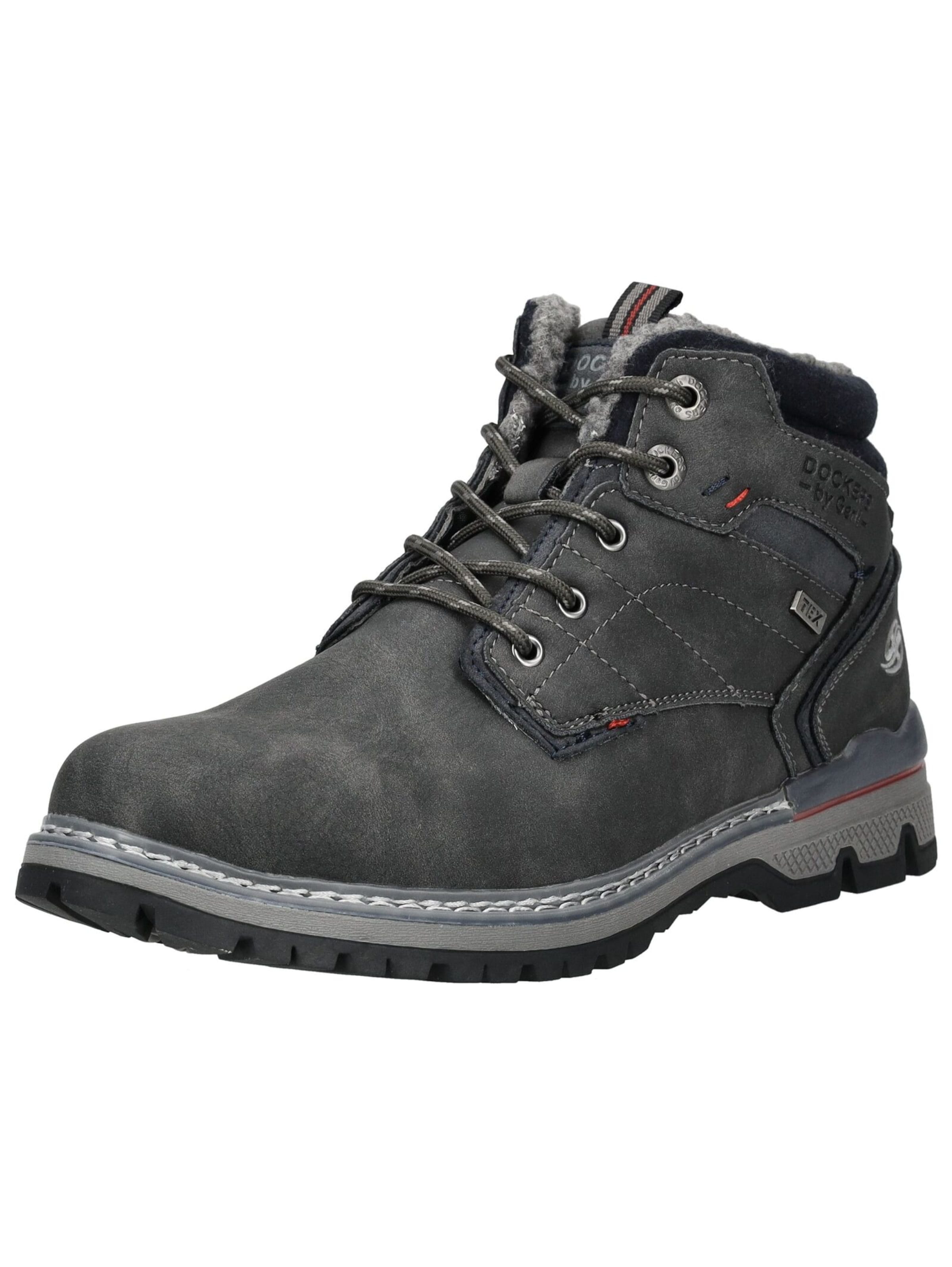 Boots stringati di Dockers by Gerli in grigio: frontale