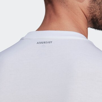ADIDAS PERFORMANCE - Camisa funcionais 'Aeroready Graphic' em branco