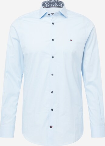 TOMMY HILFIGER - Slim Fit Camisa clássica em azul: frente