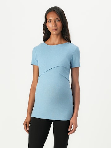 T-shirt 'OLMEMMA DUA' Only Maternity en bleu : devant