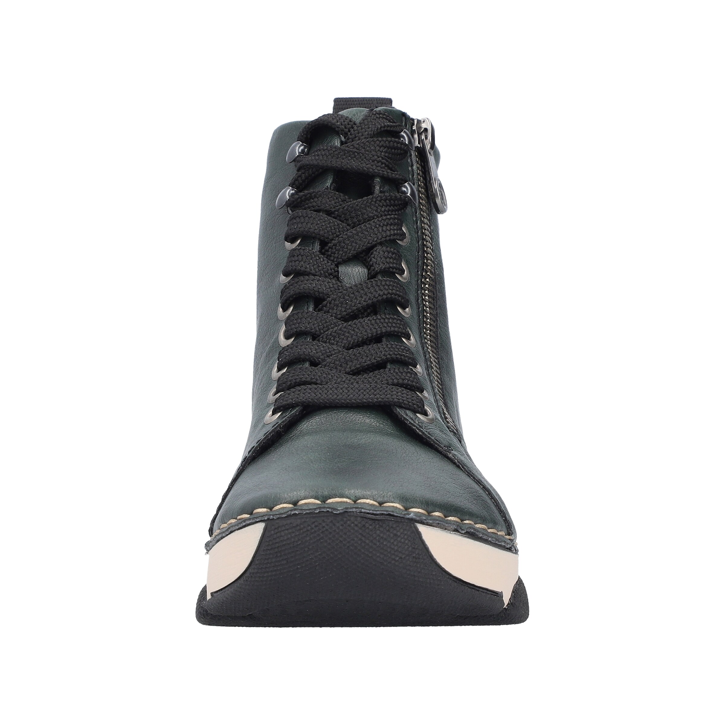 Rieker Lace-Up Ankle Boots in Green