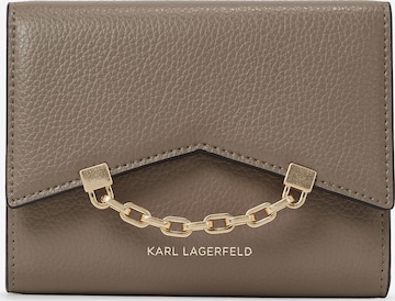 Portamonete di Karl Lagerfeld in beige: frontale