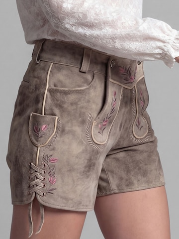 Regular Pantalon folklorique 'Kleo' SPIETH & WENSKY en marron