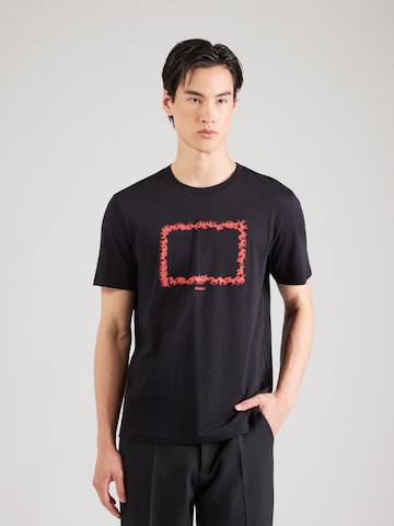 HUGO T-shirt 'Duhorse' i svart: framsida