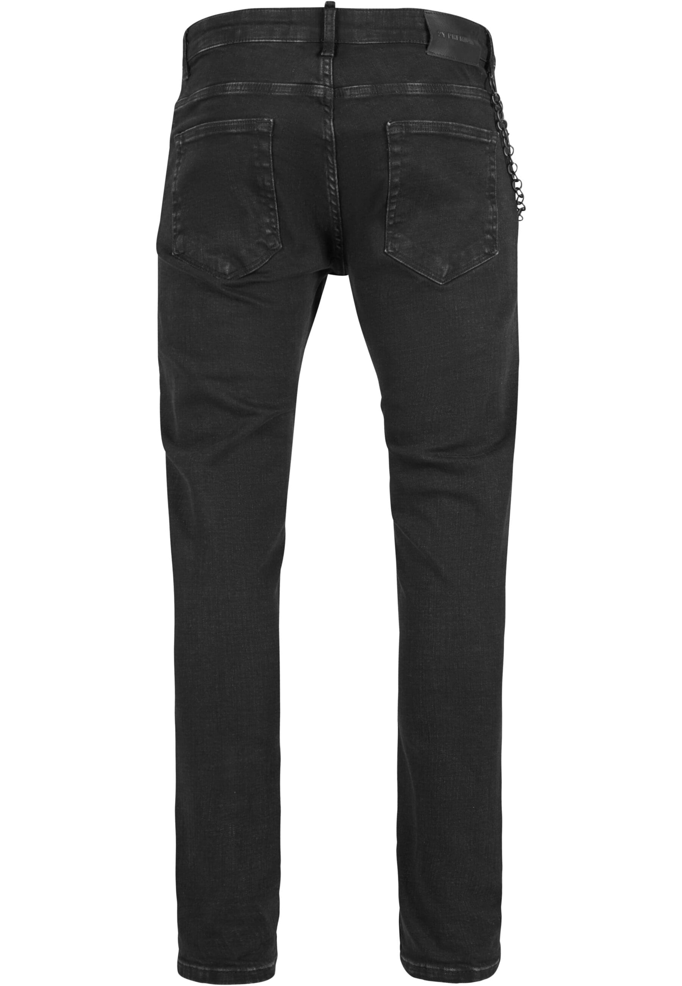 2Y Premium Tapered Jeans in Zwart