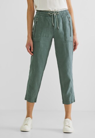 STREET ONE Tapered Pants in Green: front