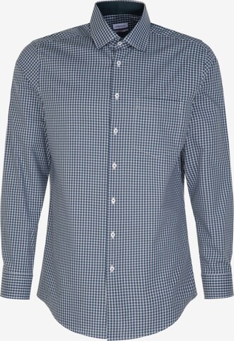 Coupe regular Chemise business 'SMART ESSENTIALS' SEIDENSTICKER en bleu : devant