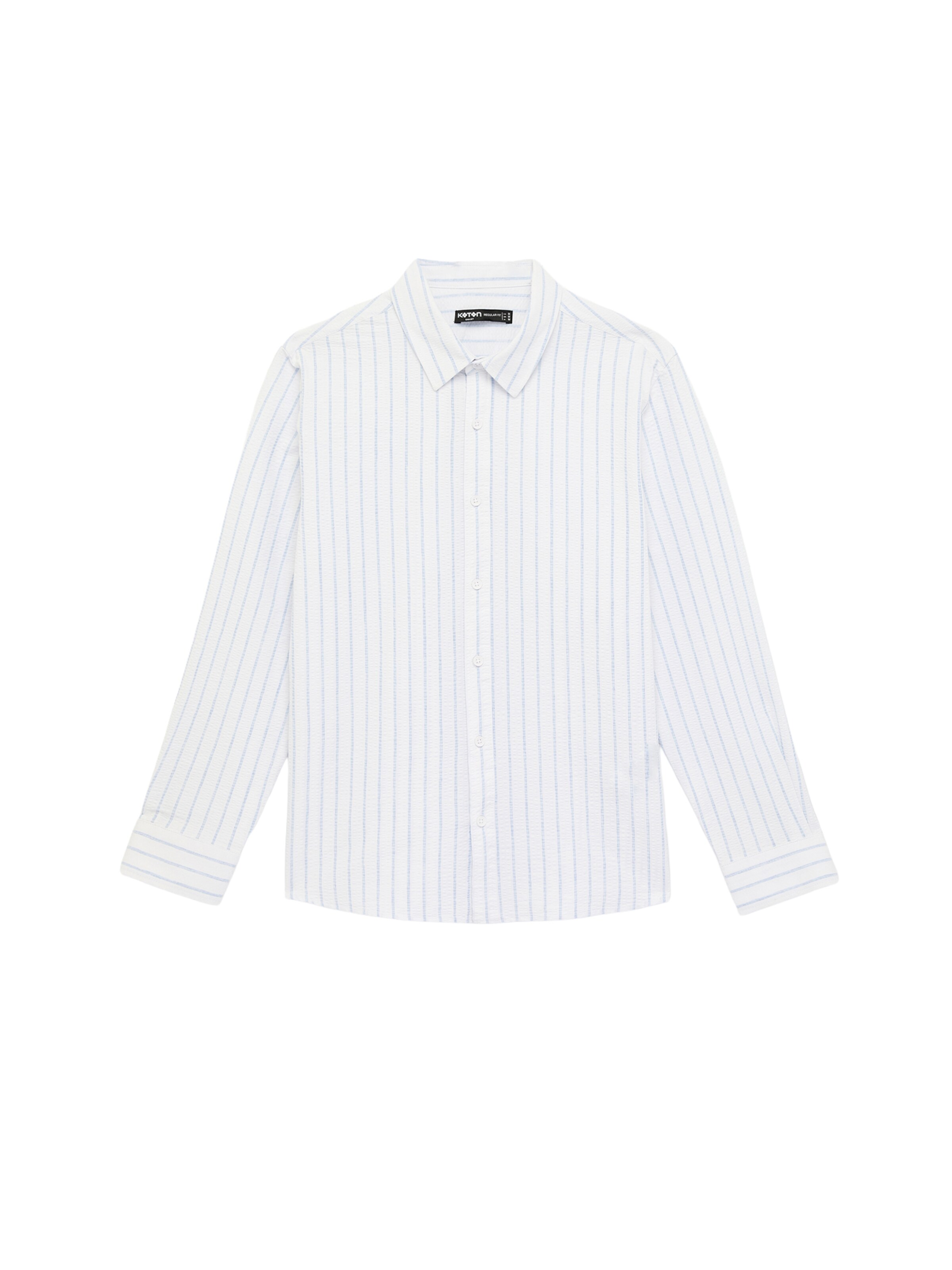 Koton Comfort fit Button Up Shirt in Blue: front