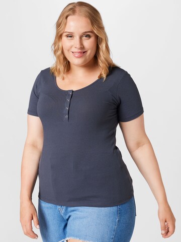 PIECES Curve Shirt 'KITTE' in Blauw: voorkant