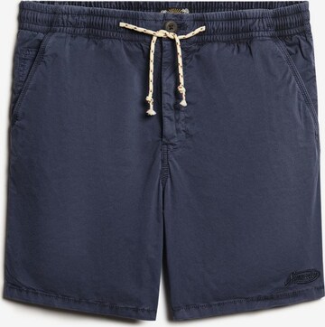 Superdry Regular Pants in Blue: front