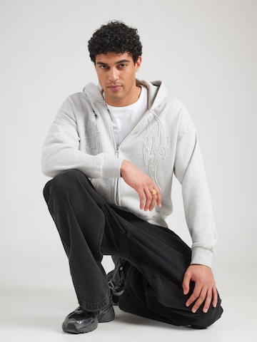 WEEKDAY - Sudadera con cremallera en gris: frente